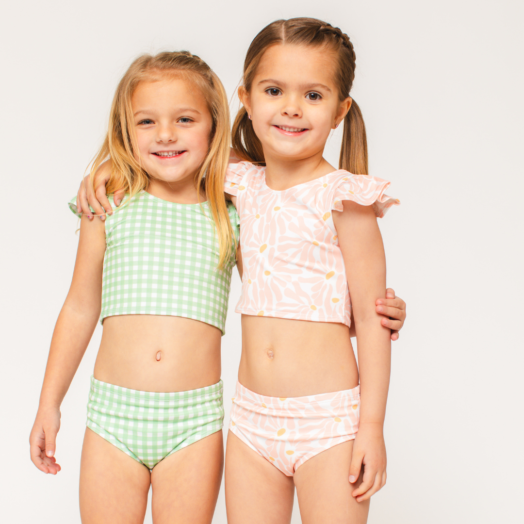 The Bikini Bather Green Gingham