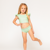 The Bikini Bather - Green Gingham