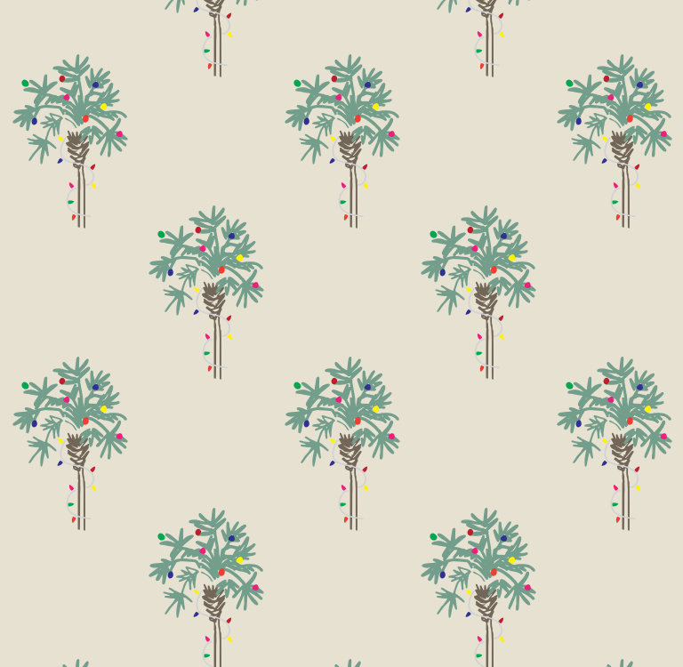 Men's Classic Pajama Pant - Festive Palm