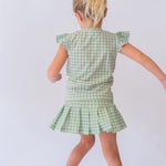 The Girl's Tennis Skirt and Top Set - Gingham