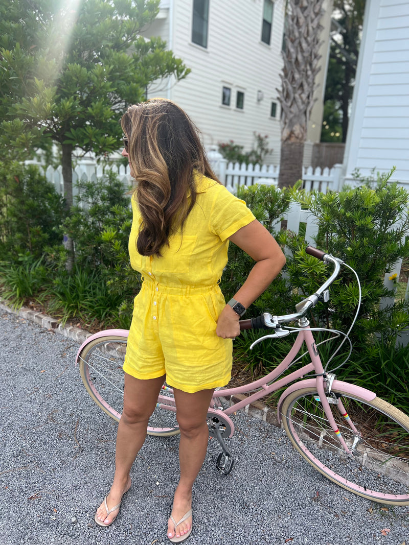 Women's Romper Cheerful Yellow