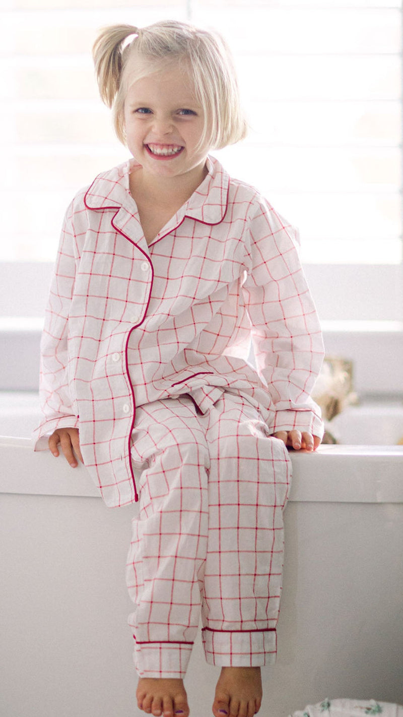Kid's Cupid's Check V-Day Pajama