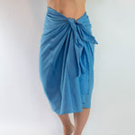 The Sarong - Swiss Dot Butterfly Blue