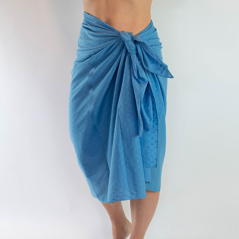The Sarong - Swiss Dot Butterfly Blue