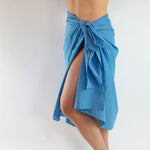 The Sarong - Swiss Dot Butterfly Blue