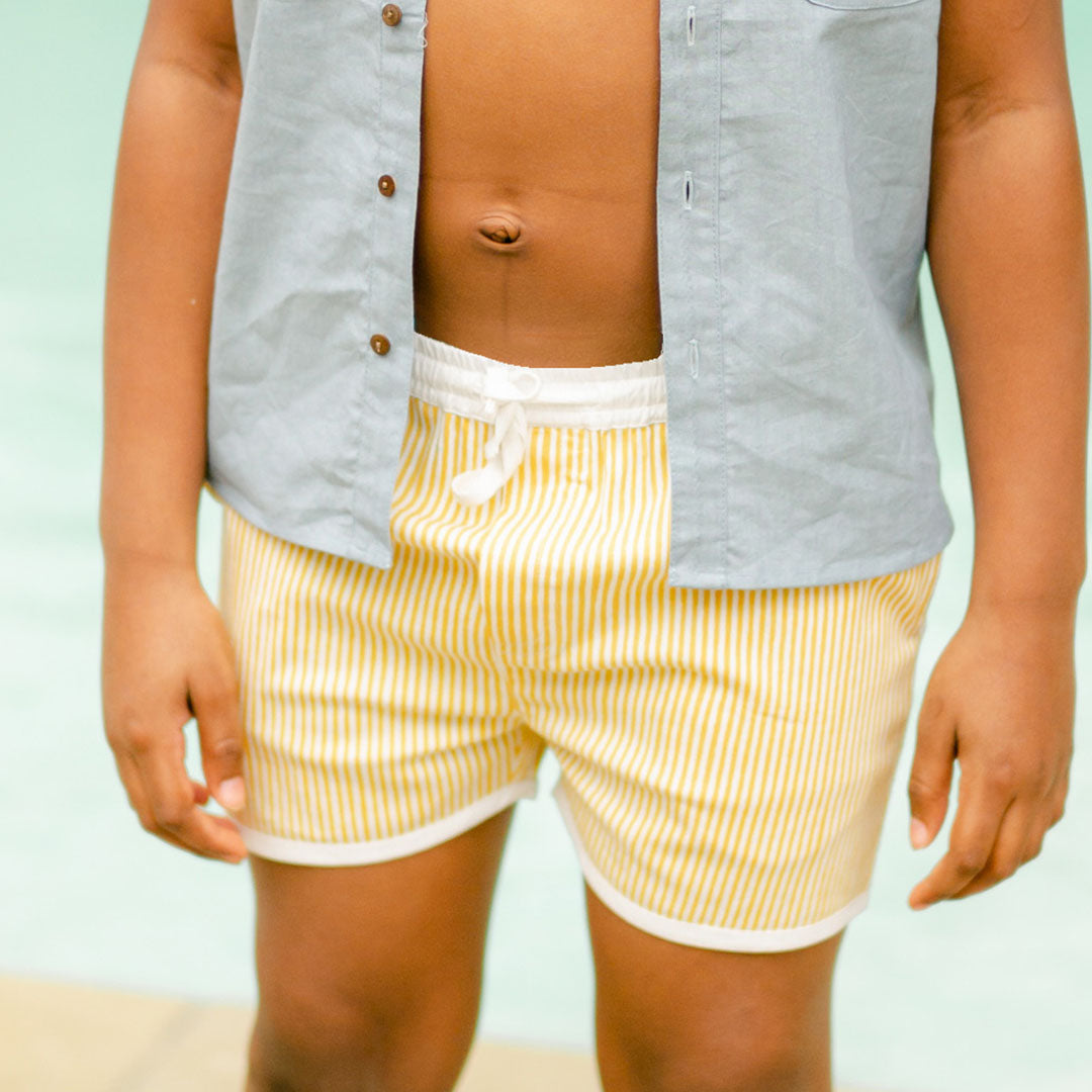 The Sea Short - Classic Stripe Sand