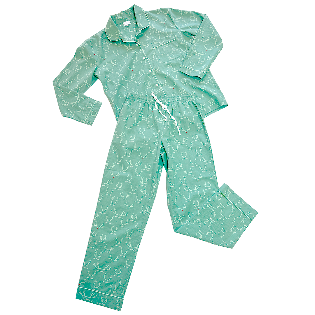 Women's Reindeer Games Pajama in Wintergreen – Dear Georgie